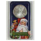 2003 American Eagle .999 Silver Round Santa