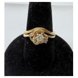 14K Gold .14 Carat Diamond Ring