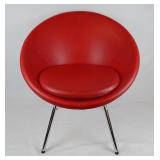 Red Allermuir Conic Lounge Chair MCM Style