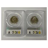 (2) 1976-S PCS PR69DCAM Silver Quarters