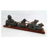 Vtg Wolf Original Soapstone Composite Sculpture
