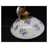 Glass Pendant Light - Blue & White