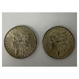 (2) 1896 Morgan 90% Silver Dollars
