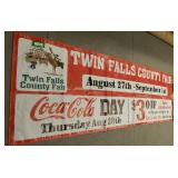 Twin Falls ID County Fair Banner Coca-Cola Sign