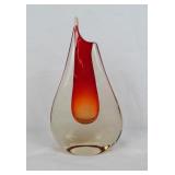 MCM Murano Glass Sommerso Wide Base Vase