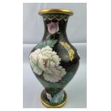Vintage Japanese Cloisonnï¿½ Enamel Vase Peony