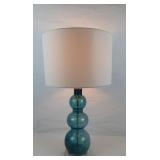 Blue 'Bubble' Glass Table Lamp Retro MCM