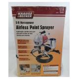 Airless Paint Sprayer. 5/8 Horsepower. New.