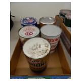 (5) Quarts Vintage Oil Cans STP, Havoline, Texaco