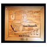 Vtg Jackson Hole 28th Car Show Wood Plaque
