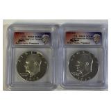 1972-S, 1973-S PR69 DCAM Eisenhower Silver Dollars