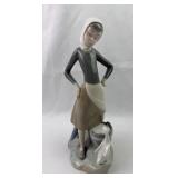 Lladrï¿½ figurine 'Girl with Milk Pail & Goose'