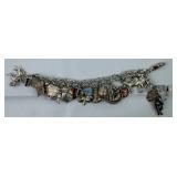 Vintage Sterling Silver Souvenir Charm Bracelet