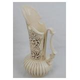 Vtg Red Wing Pottery Ivory Floral Ewer Pitcher