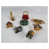 Collection Vtg Enamel & Rhinestone Trinket Boxes