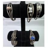 Signed Yazzie Sterling Cuff Bracelet & More