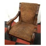 Ashley Furniture Ornate Wood Framed Accent Chair