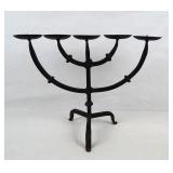 Black Wrought Iron Candelabra - 5 Arm