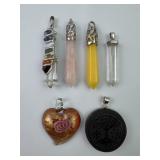 Murano Glass & Crystal Quartz Pendants & More