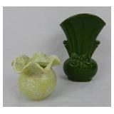 Vtg Shawnee Pottery Vases Cameo Ware & Bow Knot