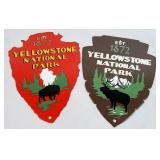 Vintage Yellowstone Natl Park Enameled Signs (2)