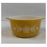Vtg 1Quart Pyrex Casserole  #473 'Butterfly Gold'