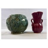 (2) Vtg Brush McCoy Pottery Jardiniere & more