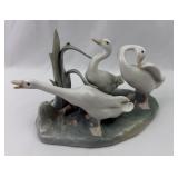 Lladrï¿½ figurine, Titled 'Geese Group' Beautiful