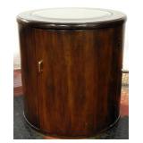 Vintage Cylindrical Drum Accent Cabinet