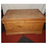 Antique Hand Made Primitve Wood Tool Chest