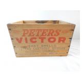 Old Peters Victor Wood Ammo Box 12ga Shotgun
