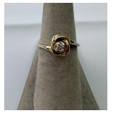 14K Gold with .10 Carat Diamond Ring
