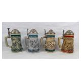 Collection of (4) Vintage Avon Mini Lidded Steins