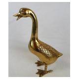 Vintage Solid Brass Goose Figurine