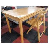 Vintage MCM Small Dining Table, Scandinavian Chair