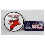 (2) Advertising Signs -(1) Fire-Chief & (1) Giants