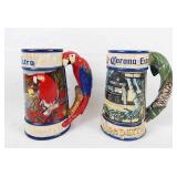(2) Vintage Corona Extra Collectible Beer Steins