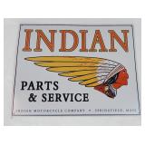 Vtg Repro Indian Motorcycle Parts & Service Sign