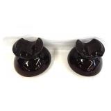 (2) Vintage Glazed Ceramic Electrical Insulators