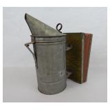 Vtg Beekeeping Bee Smoker Metal & Wood