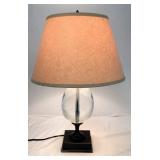 Contemporary Egg-Shaped Glass Accent Table Lamp