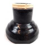 Vintage Ceramic Brown Glazed Insulator #1