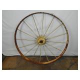 Large Antique Metal Implement Wheel #1