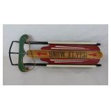 Vtg Retro Small Scale Snow Flyer Sled Decorative