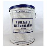 Vtg 50lb TasteX Veg Oleomargarine Standard Inc Tin