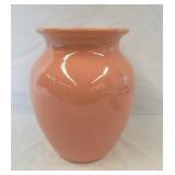 Large Glossy Peach Ceramic Vase