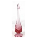 Vintage Pink Glass Bud Vase