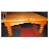 Lane Spiral Leg Folk Art Coffee Table