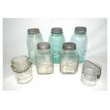 Antique Fruit & Coffee Jars - Brands Vary