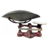 Antique Red Cast Iron Merchant Scale